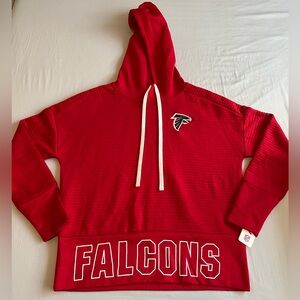 S NFL Atlanta Falcons Hoodie Teens Juniors Small 3/5 Red Football Sweatshirt NWT